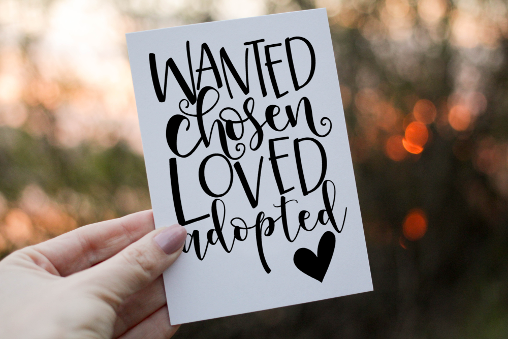 Wanted Chosen Loved Adopted Card, Adoption Day Card - Click Image to Close